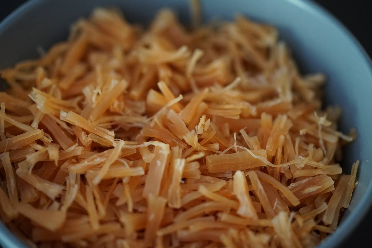 Shredded Scallops after Soaking